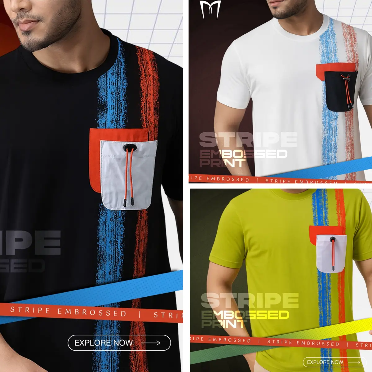 3 Drop Shoulder T-Shirt Combo 1