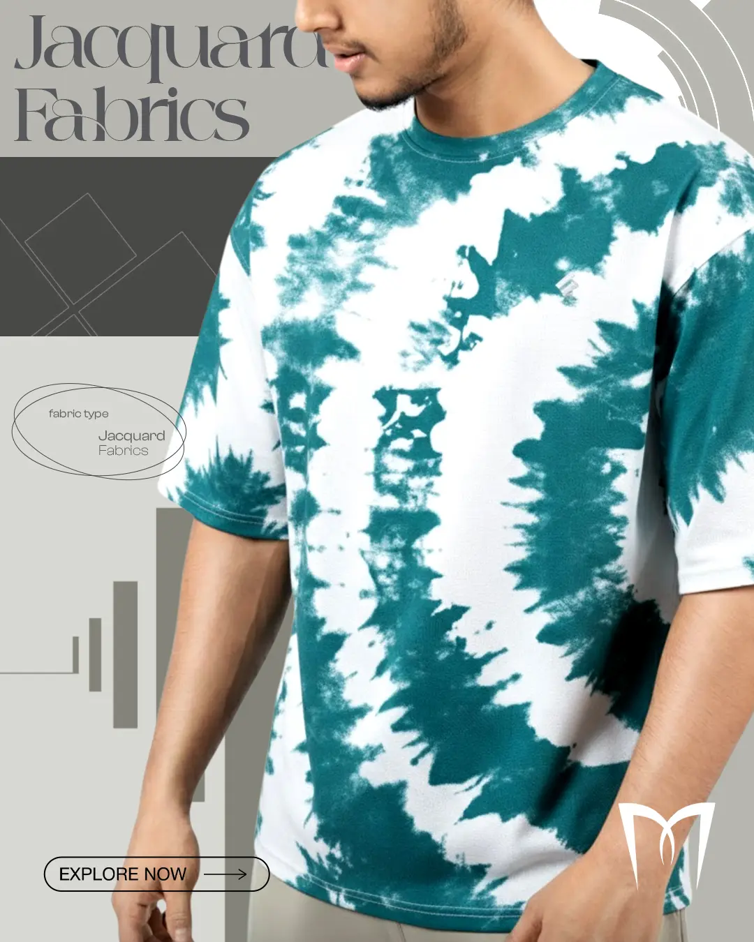 Drop Shoulder T Shirt Jekard Past