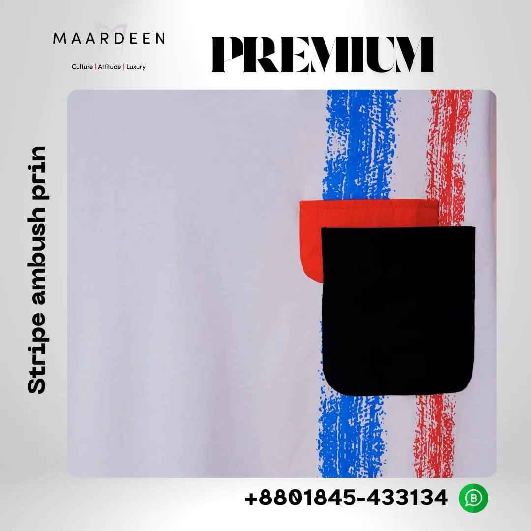 Drop Shoulder T Shirt White Pocket