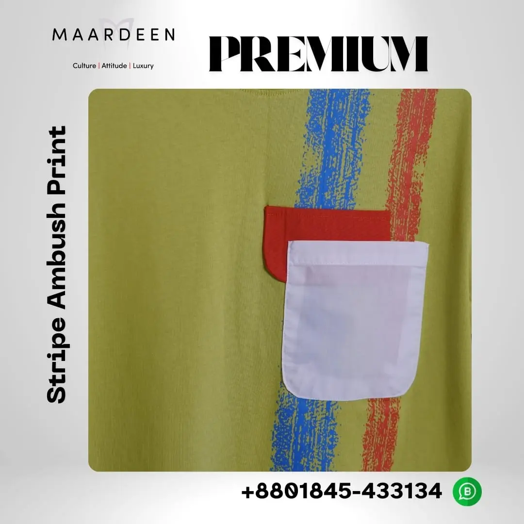 Drop Shoulder T Shirt Parrot Pocket