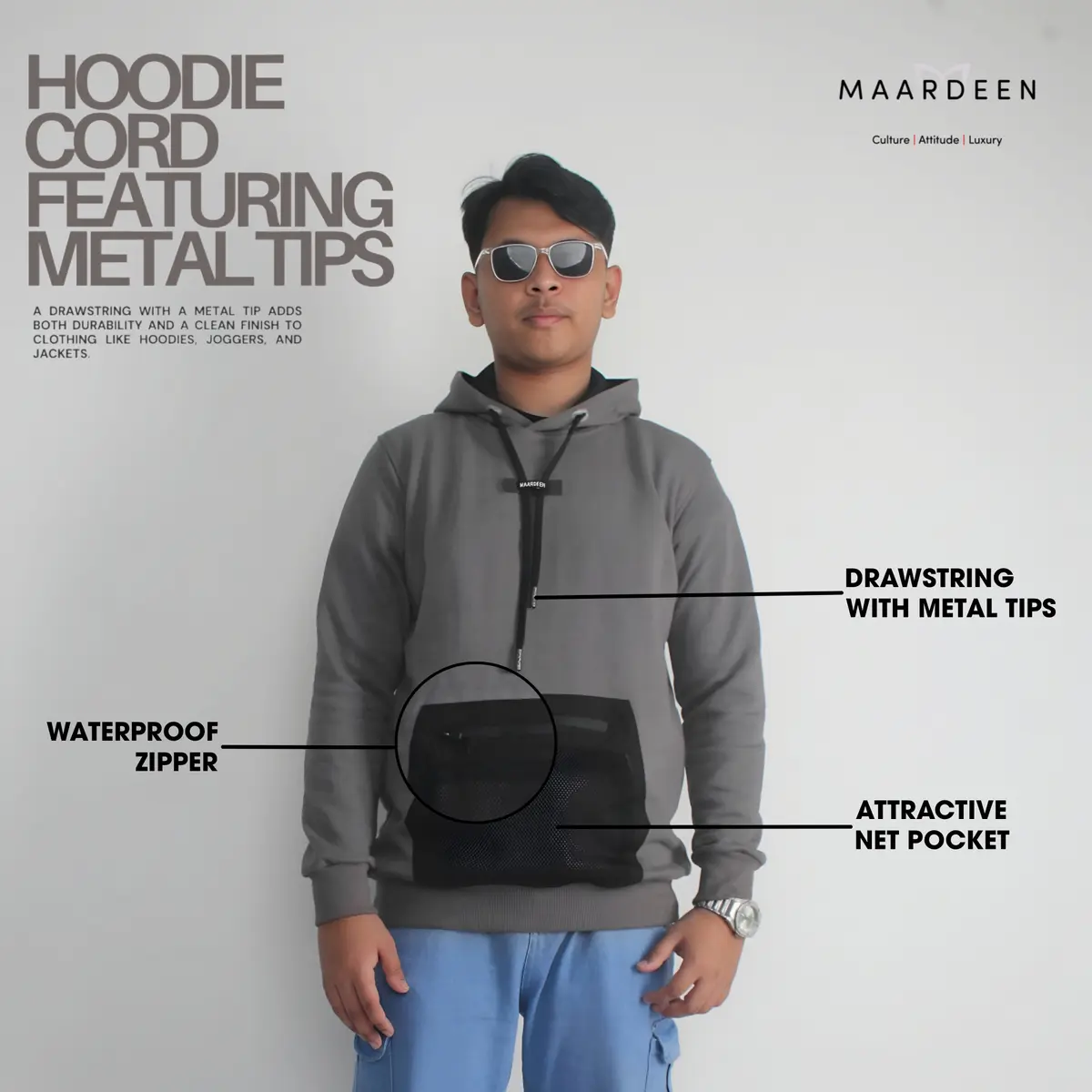 Premium Tremendous Hoodie Silver