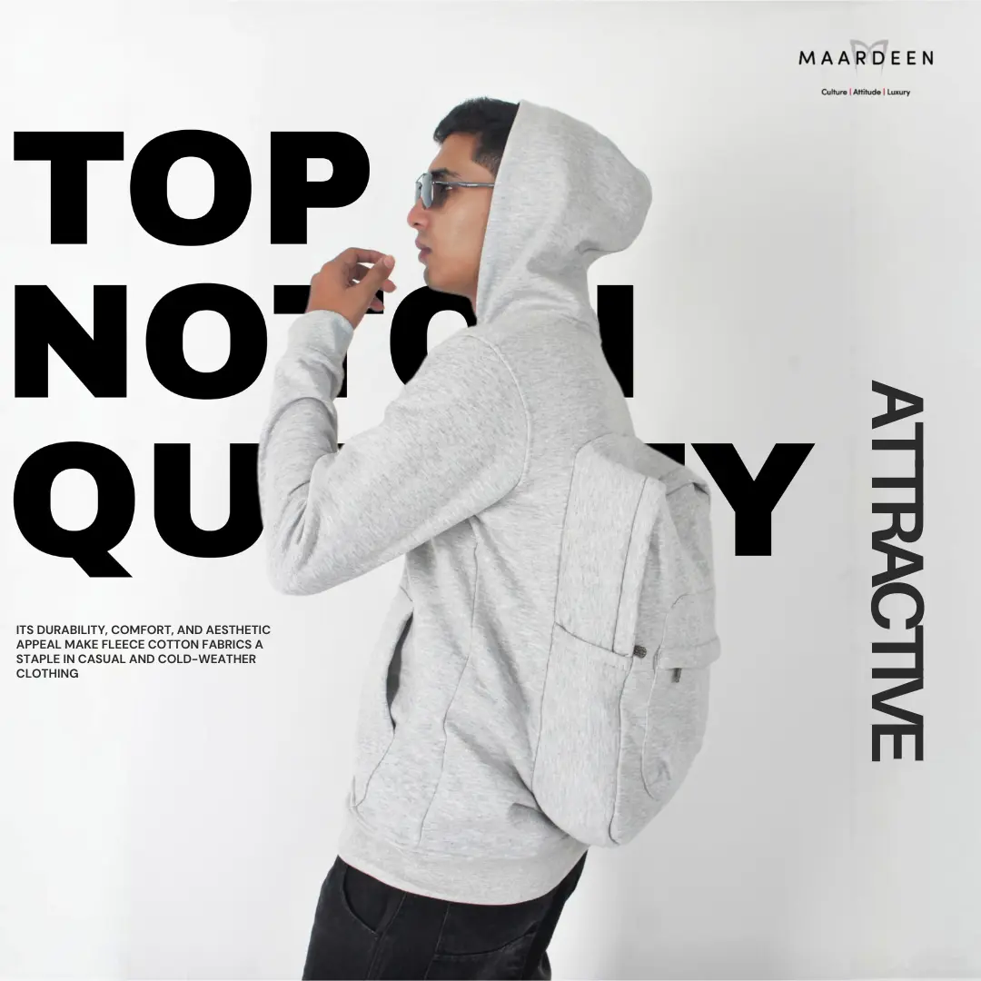 Backpack Zip up Hoodie Light Gray
