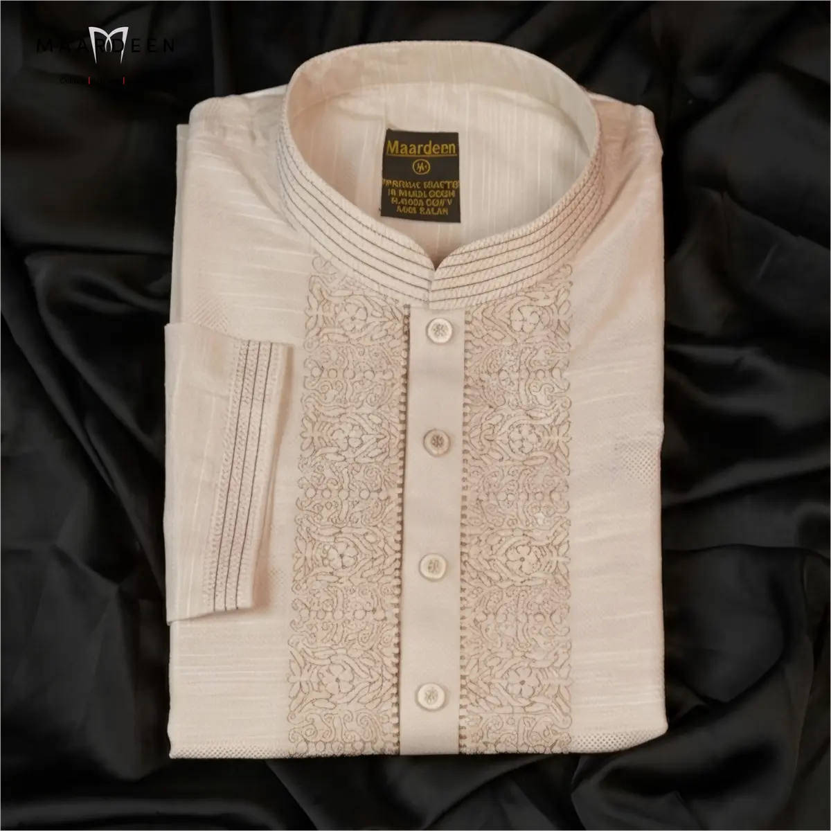Luxury Coat Embroidery 1 Sand Beige
