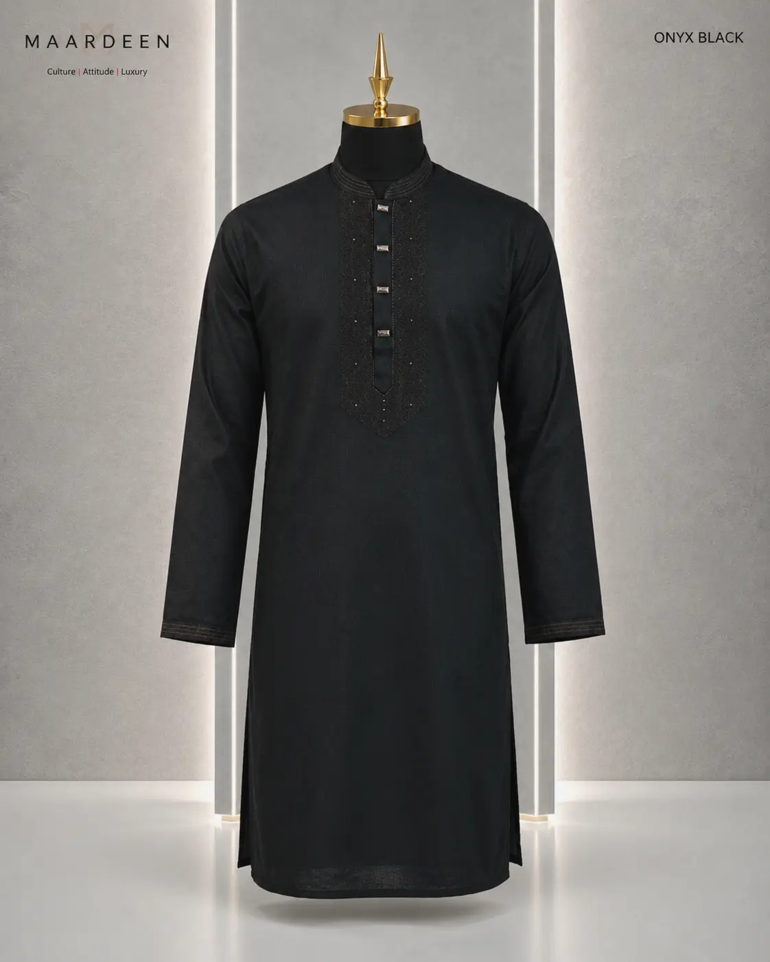 Luxury Coat Embroidery 2 Black