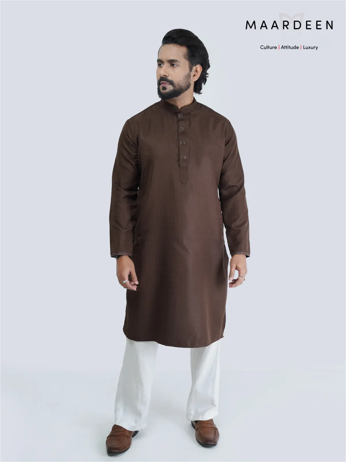 Luxury Jacquard Fabrics Coffee