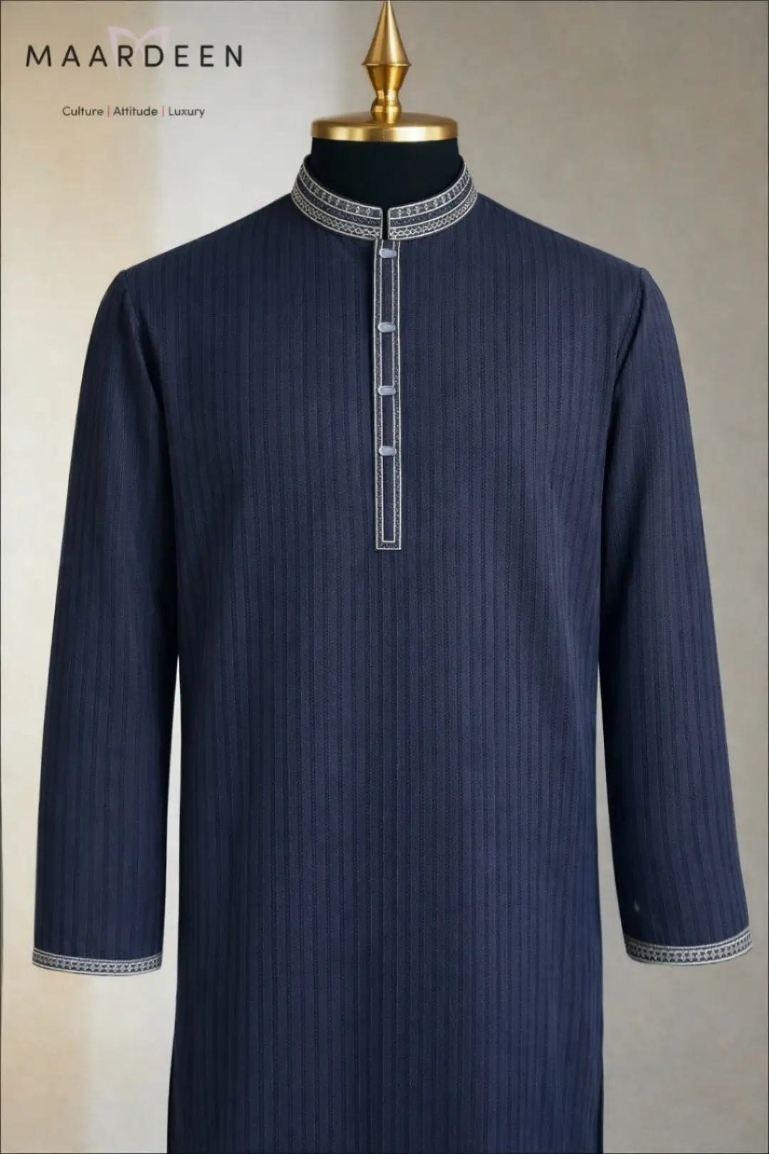 Luxury Fancy Cotton Navy Blue