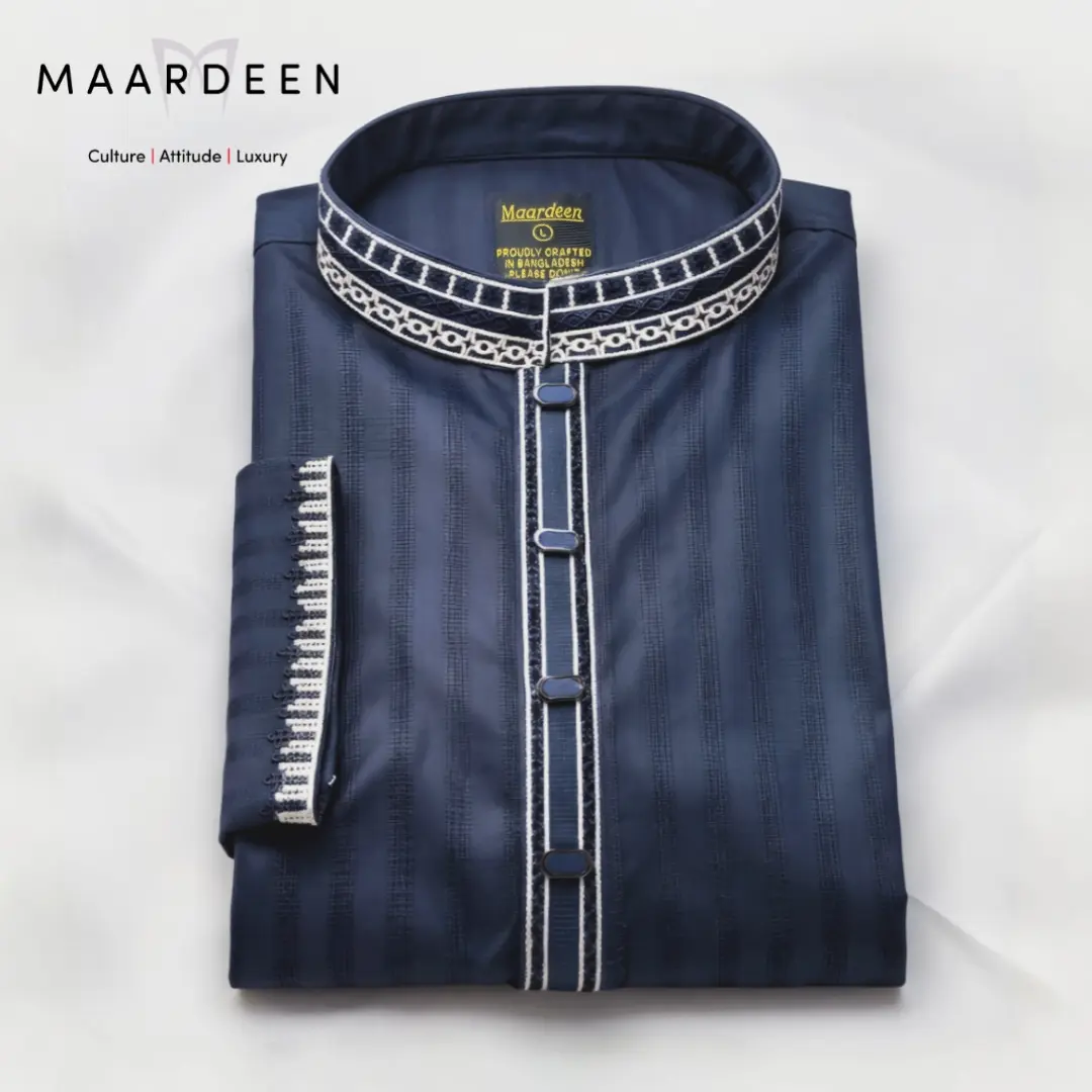Luxury Fancy Cotton Navy Blue