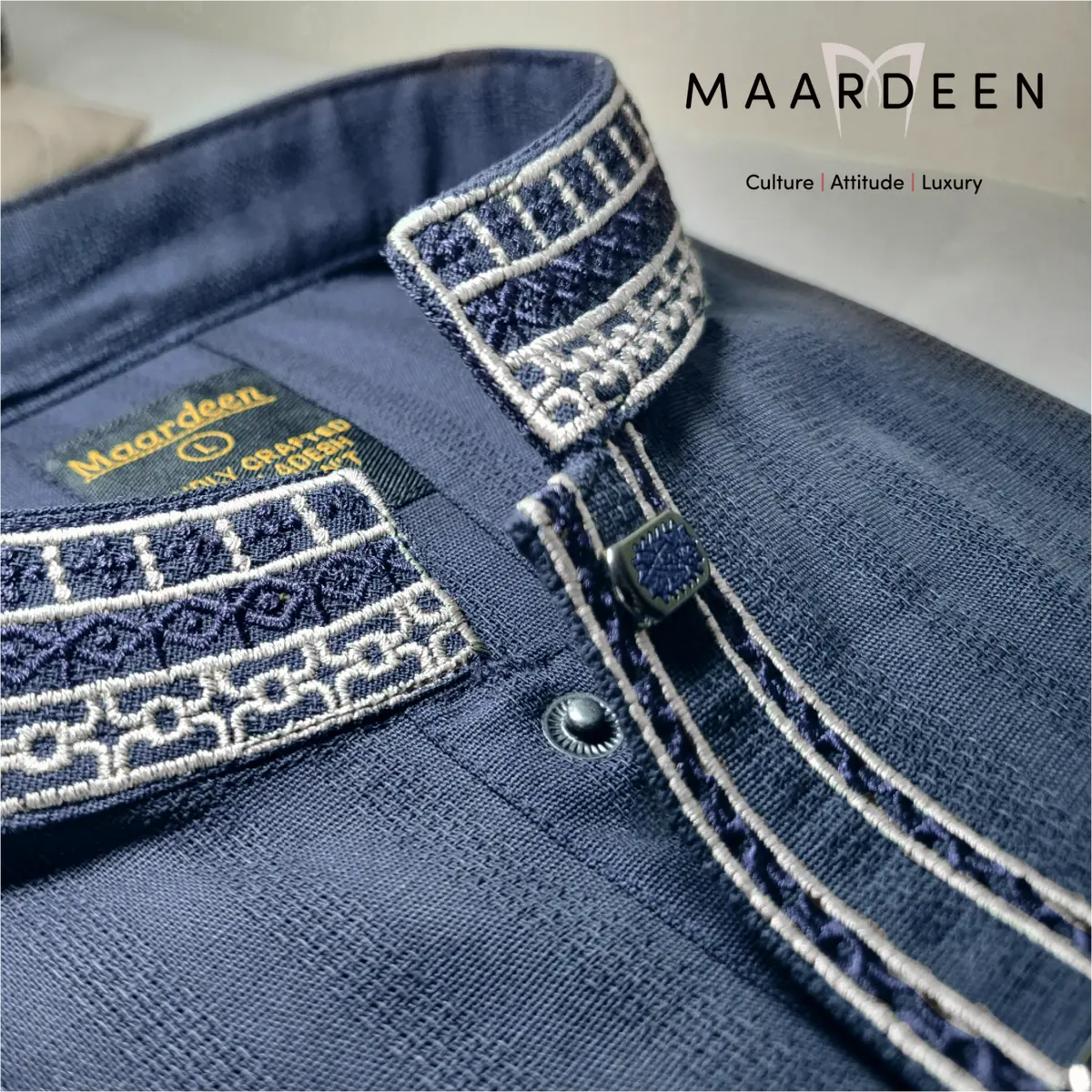 Luxury Fancy Cotton Navy Blue