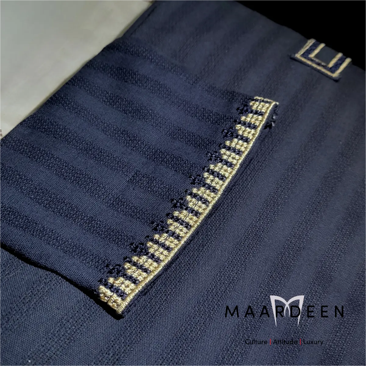 Luxury Fancy Cotton Navy Blue